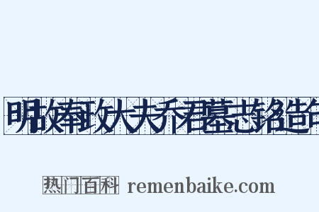 明故奉政大夫乔君墓志铭造句是什么意思的图片